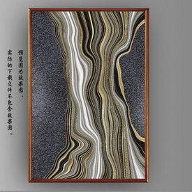 光影抽象线条装饰无框画