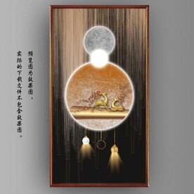 光影抽象麋鹿风景装饰画