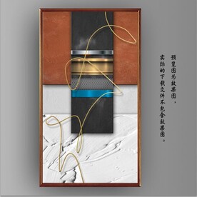 抽象立体几何玄关装饰画