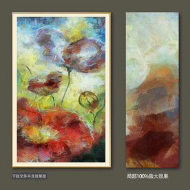 轻奢抽象手绘油画 装饰画 