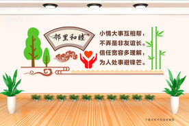 邻里和睦文化墙