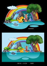 童话仙境文艺汇演舞台商场美陈