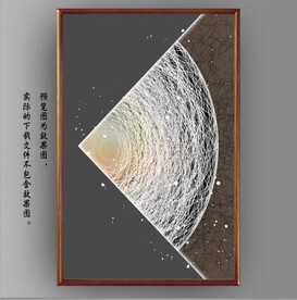 光影抽象几何线条玄关装饰画