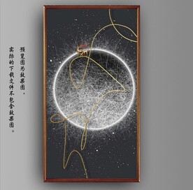 光影抽象几何风景玄关装饰画