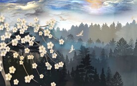 水墨禅意中式背景墙