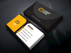 橙色灰色创意时尚风格名片设计