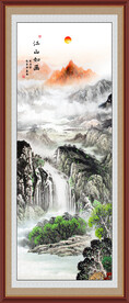 竖幅山水画