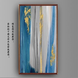 抽象金色油画玄关装饰画