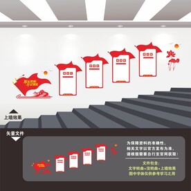 党建楼梯文化墙