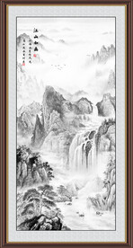 竖幅山水画