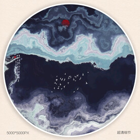 茶室水墨画