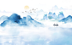 轻奢装饰画 意境山水画