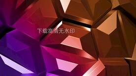 抽象几何多边形光泽金属运动视频