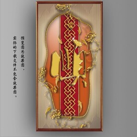 光影灯带家顺玄关装饰画