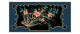 中式古典折枝花绘背景图矢量图