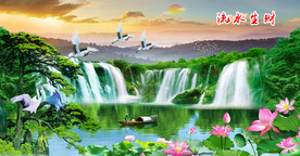 大厅山水画