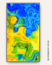 沙发抽象挂画