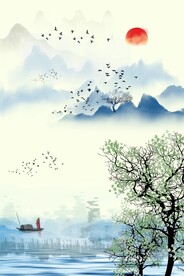 意境山水玄关