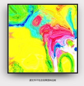  色块油画
