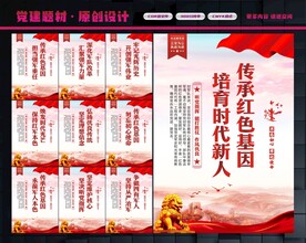 传承红色基因展板