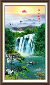 竖幅山水画