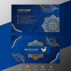 黑金风格高端商务名片模板