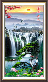 竖幅山水画