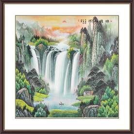 聚宝盆山水画