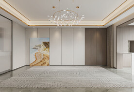 现代极简 轻奢客厅 空场景