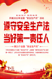 安全生产月海报