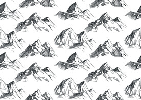 雪山矢量图