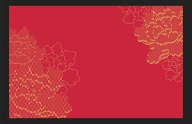 牡丹线条背景包装盒面