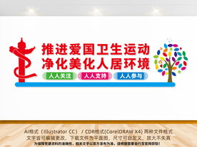 爱国卫生运动文化墙