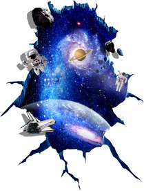 宇宙银河宇航员立体画