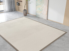 俯视新中式客厅场景