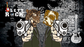 酒吧个性背景墙