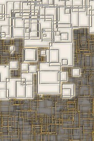 3D抽象金属线条玄关装饰画