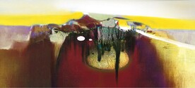 轻奢装饰画 抽象山水画 油画