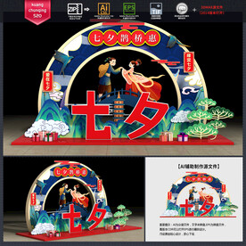 七夕情人节美陈