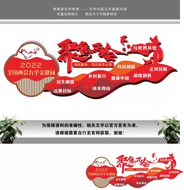 2022聚焦两会文化墙
