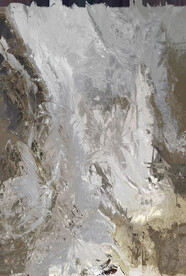 抽象几何色块划痕拼接油画玄关