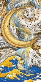 中式山水月亮玄关