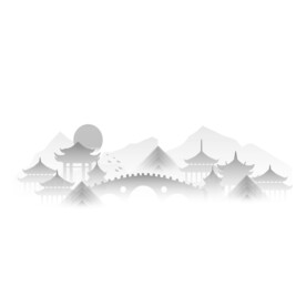 原创插画水墨山川
