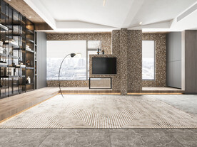 现代极简轻奢客厅背景墙