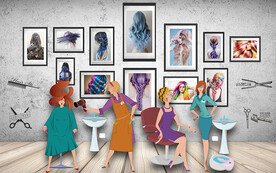 美容美发背景墙