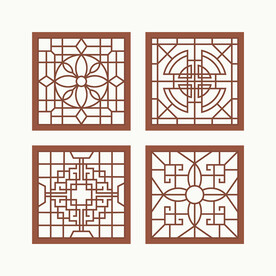 正方形窗花格