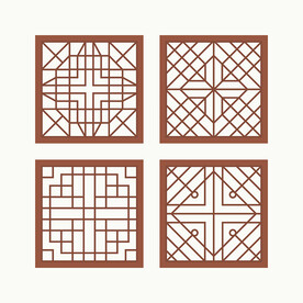正方形窗花格