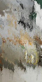 抽象色块笔触拼接油画玄关