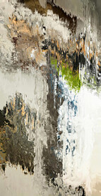 抽象色块笔触拼接油画玄关