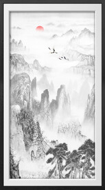 竖幅山水国画